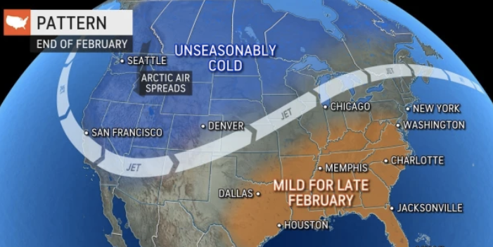 Rain arrives with a cold front