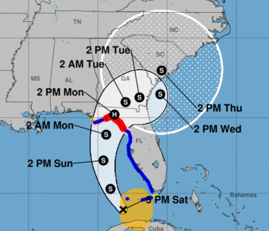 Mid 80’s for today with a chance of thunderstorms