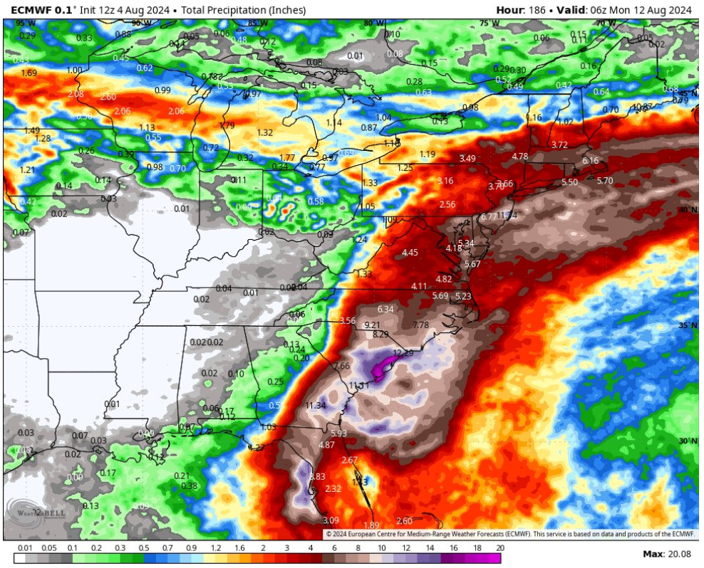 Debby may dump multiple inches of rain, even in our area