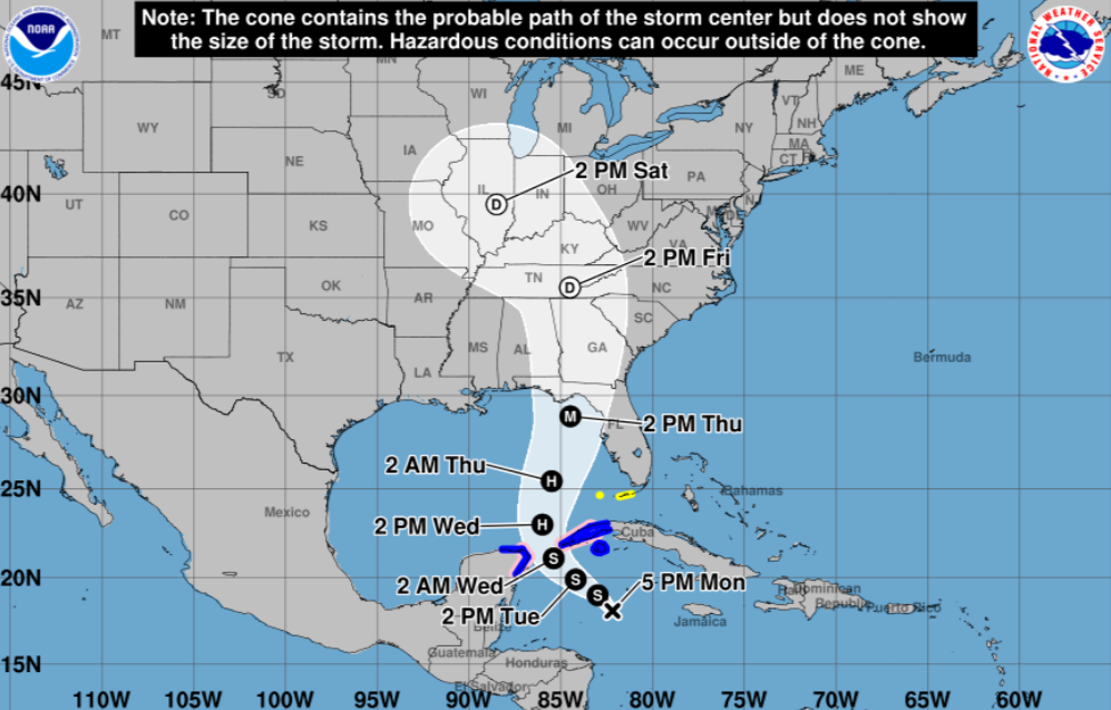 Cloudy with showers late