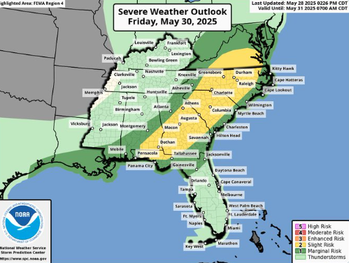 Mostly cloudy, warmer, and humid