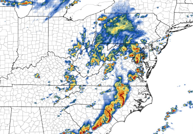 Overcast with stray showers