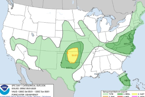 May could end with wet weather